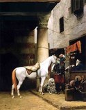 Jean-Léon Gérôme (11 May 1824 – 10 January 1904) was a French painter  and sculptor  in the style now known as Academicism. The range of his oeuvre included historical painting, Greek mythology, Orientalism, portraits and other subjects, bringing the Academic painting tradition to an artistic climax.