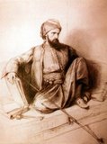 Edward William Lane (1801-76) was a British Orientalist, translator and Arabic scholar who lived in Ottoman Cairo from 1825-28. So fascinated was he with Egypt, he dressed as an Ottoman Turk and spent much time sketching the backstreets of Cairo. Upon his return to England he translated the novel ‘Arabian Nights’ [‘1001 nights’] and ‘Selections from the Qur’an’.