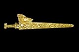 Scythian gold  sword and scabbard. The scabbard has a representation of the intertwined beasts and gryphons of the Inner Earth. From Bolschaja Beloserka. Museum of Historic Treasures of Ukraine, Kiev. Image released to the press in 2009.<br/><br/>

The Scythians were an ancient Iranian people of horse-riding nomadic pastoralists who throughout Classical Antiquity dominated the Pontic-Caspian steppe, known at the time as Scythia. By Late Antiquity the closely-related Sarmatians came to dominate the Scythians in the west.