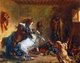 Arab Horses fighting in a Stable, by Eugene Delacroix, 1860.