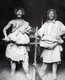Tibet: A 1910 photograph of two ethnic Khampas men from Yerkalo dressed in goatskins.