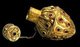 Ukraine: Sarmatian gold perfume flask studded with garnets, 2nd-3rd century CE.
